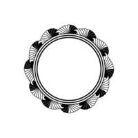 Art Deco Circle Frame, Elegant Ornamentation, Vintage, Geometric vector