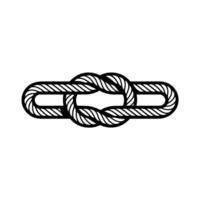 Intertwined Rope Knot Symbol of Connection and Strength vector