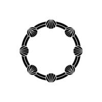 Circular Shell Motif, Minimalist, Elegant Emblem vector