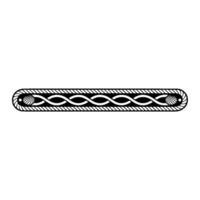 Intricate Rope Border, Nautical Motif, Vintage vector