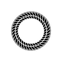 Intricate Rope Circle, Minimalist, Circular Motif, Knot vector