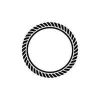 Minimalist Rope Circle, Modern Emblem vector