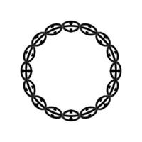 Geometric Chain Border, Minimalist, Circular Motif vector