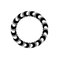 Lunar Cycle, Minimalist Circle, Symbolic vector