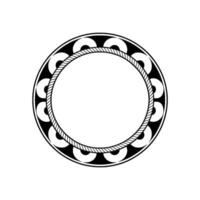 Circular Tribal Ornament, Minimalist, Pattern vector