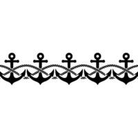 Nautical Anchor Border, Steadfast Symbol of Security vector