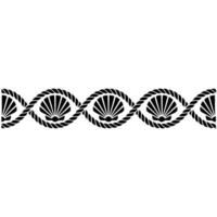 Nautical Shell Border, Vintage Maritime, Shells vector