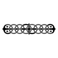 Nautical Knot Border, Vintage Style, Decorative Element vector