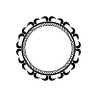 Intricate Circular Border, Tribal Motif, Minimalist vector