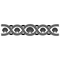 Nautical Shell Border, Intricate Rope vector