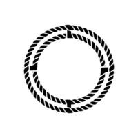 Intertwined Rope Circle, Minimalist, Loop vector