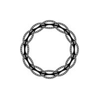 Intertwined Rope Circle, Minimalist, Knot vector