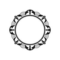 Nautical Frame, Vintage Charm, Decorative Border vector