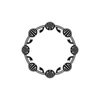 Circular Nautical Motif, Minimalist, Oceanic Symbolism vector