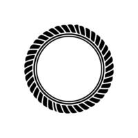 Modern Circular Emblem, Nautical Style, Blank Space vector