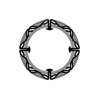Intricate Celtic Frame, Minimalist, Circular Motif vector