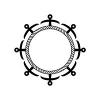 Nautical Frame Rope, Anchors, and Vintage Style vector
