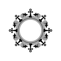 Nautical Frame, Vintage, Circular Ornamentation, Ornament vector