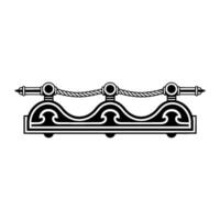 Ornate Rope Railing, Vintage Decorative Element vector