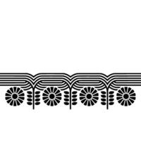 Geometric Wave Border, Minimalist, Abstract Pattern - Line vector