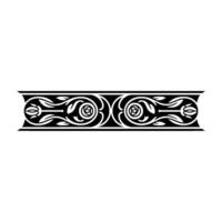 Intricate Floral Border, Vintage, Elegant Ornament, Classical vector