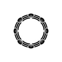 Oceanic Circle Minimalist Shell Motif, Shells vector