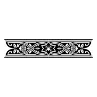 Intricate Floral Border, Vintage, Decorative Element - Lineart - Ornament vector