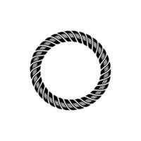Minimalist Rope Circle, Modern Emblem, Circular Motif, Pattern vector