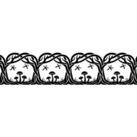Enchanted Forest Border, Celtic-Inspired vector