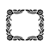 Elegant Floral Frame, Vintage Style, Decorative Border, Botanical - Pattern vector