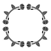 Geometric Floral Frame, Vintage, Minimalist Border vector