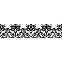 Intricate Floral Border, Vintage, Elegant Ornamentation - Line vector