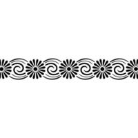 Stylized Spiral Border, Geometric Pattern, Minimalist vector