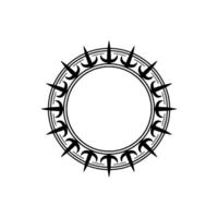 Circular Arrow of Sharp Arrows Symbolic Border vector