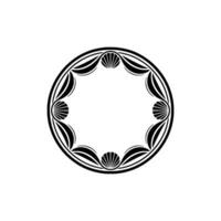 Stylized Circular Ornament, Art Deco Inspired vector
