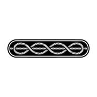 Intertwined Rope Minimalist Nautical Symbol vector
