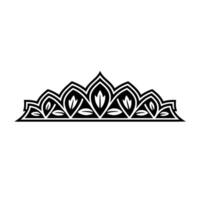 Geometric Crown Ornament, Minimalist vector