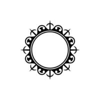 Intricate Circular Ornament, Vintage Element, Border vector