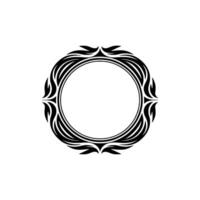 Intricate Tribal Ornament, Circular Frame, Minimalist - Pattern vector