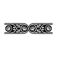 Art Nouveau Rose Border, Elegant Decorative Element, Floral vector