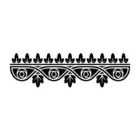 Elegant Botanical Border, Vintage Style Decorative Element, Ornament vector