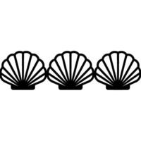 Three Stylized Seashells Minimalist Marine Motif vector