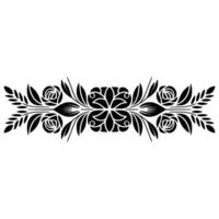 Intricate Floral Border, Vintage, Elegant Division, Pattern vector