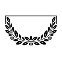 Elegant Laurel Wreath Border, Vintage - Symmetrical vector