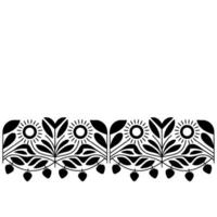 Rustic Strawberry Border, Folk Art Illustration vector