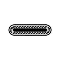 Minimalist Rope Loop, Modern Emblem, Abstract vector