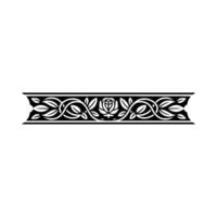 Intricate Celtic Rose Border, Vintage Element, Textile vector