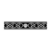 Nautical Border Anchor, Rope, and Shell Motif vector