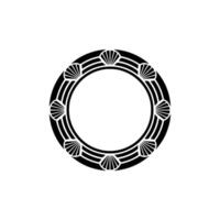 Art Deco Frame, Geometric Ornament, Circular Motif vector