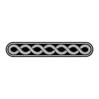 Intertwined Rope Border, Minimalist, Nautical vector